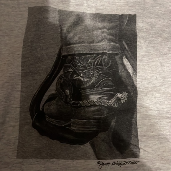Horse t-shirt with boot in stirrup - Picture 2 of 2